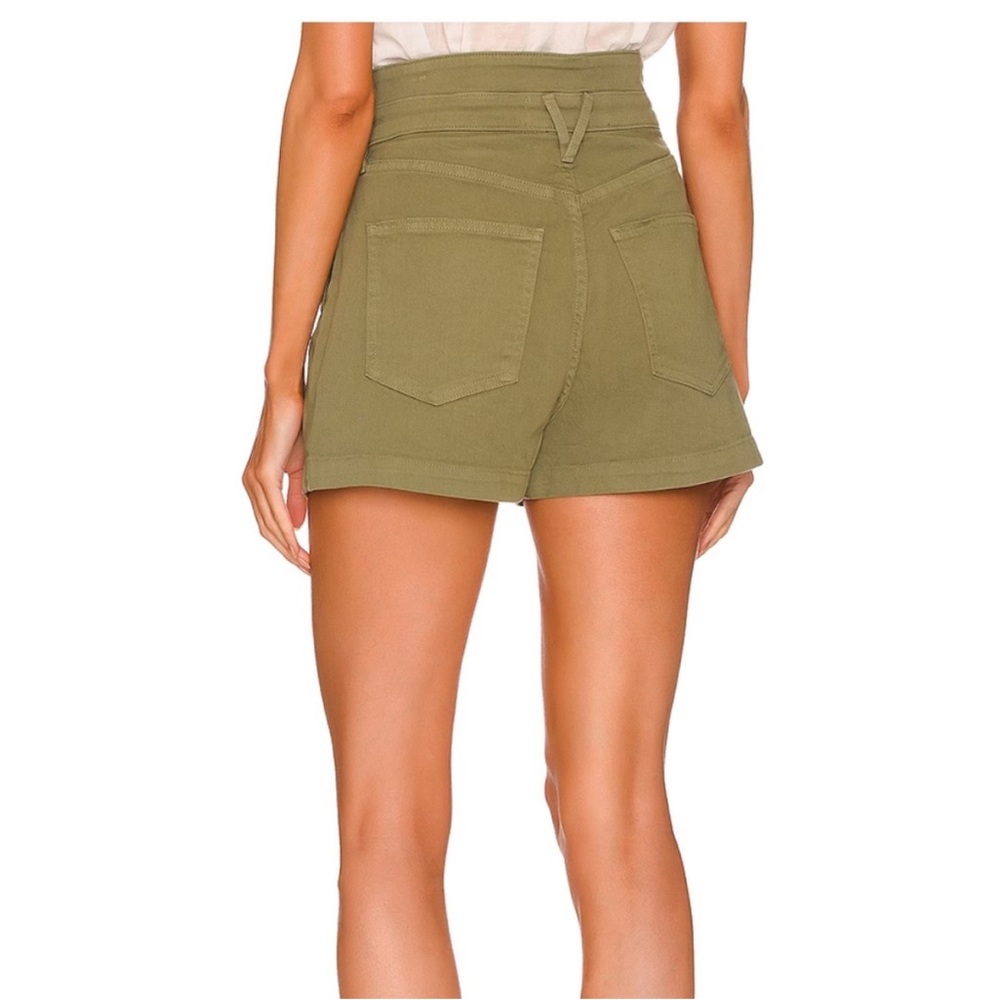 VERONICA BEARD JAYLEN CLOVER GREEN HI RISE PLEATED SHORTS 28 - Picture 2 of 11